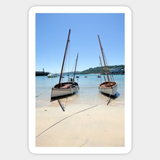 St Ives Boats Waiting For The Tide Sticker